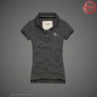 dames abercrombie fitch korte polo tees logo grijs Outlet Ebay kwgz8958